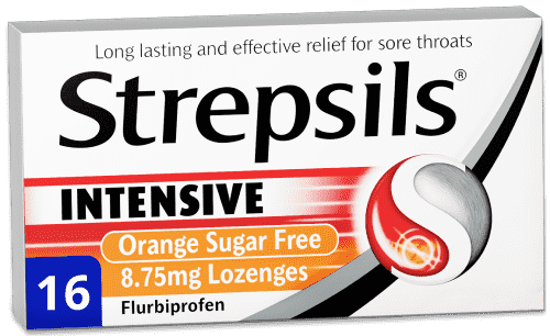 Strepsils Intensive 8.75mg Orange Sugar Free Lozenge