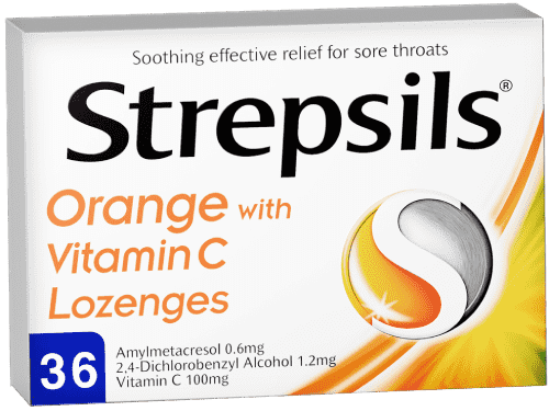 Strepsils Orange with Vitamin C Lozenges