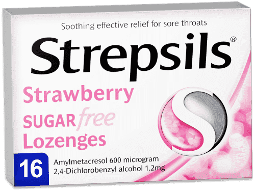 Strepsils Strawberry Sugar Free Lozenges